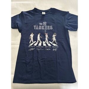 New York Yankees‎ Shirt Mens Medium Navy Short Sleeve Delta MLB Baseball Sports